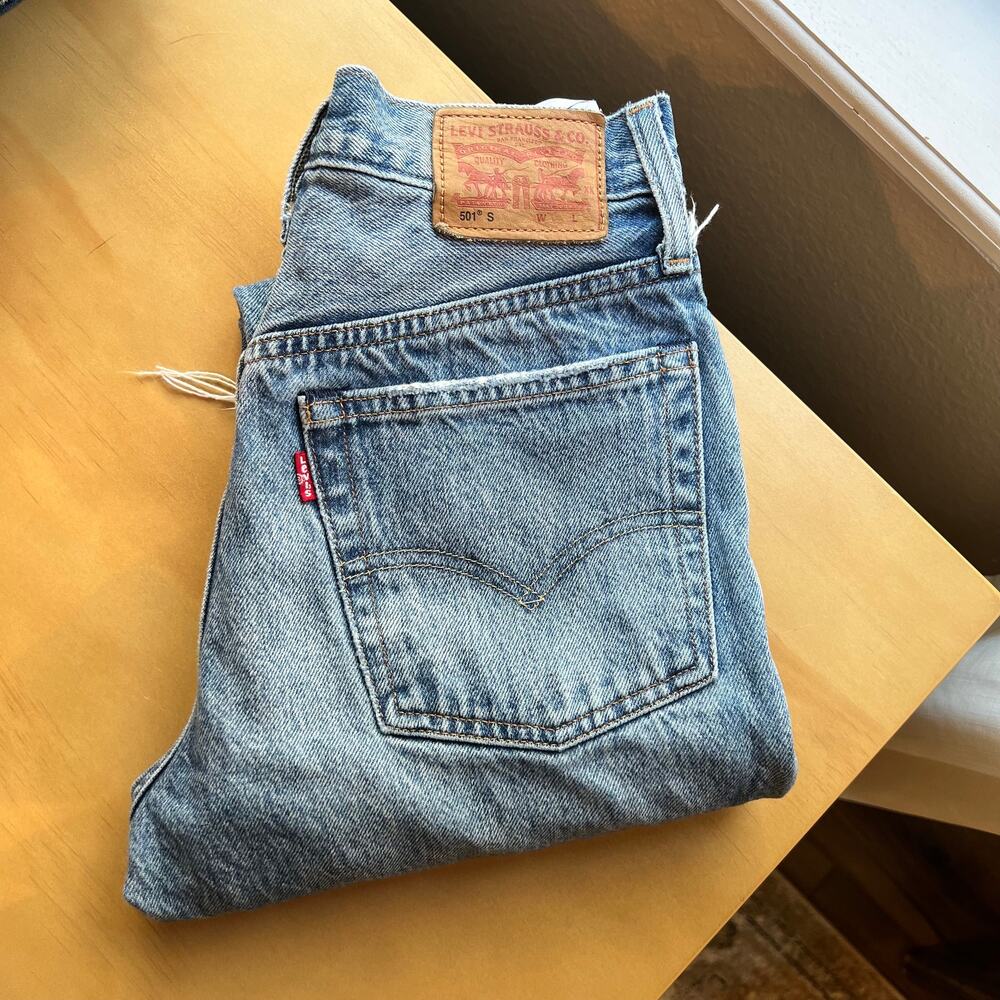 Levi's 501s Skinny white oak cone denim Jeans Selvedge - Picture 11 of 11